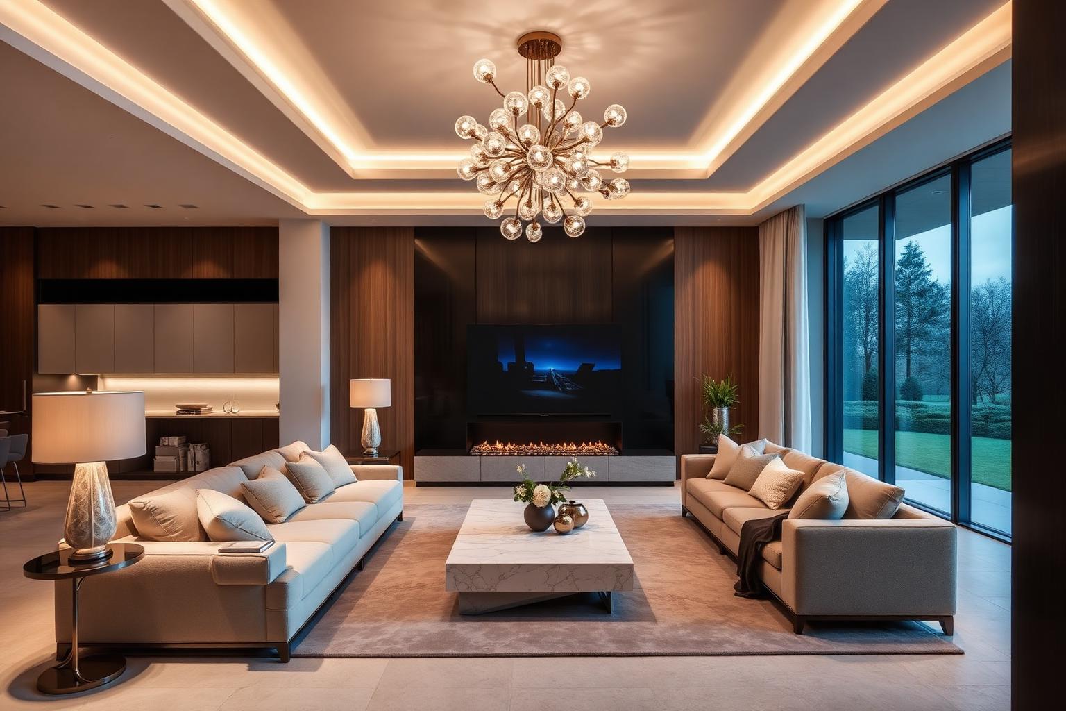 Designer living rooms — premium architectural lighting for residential spaces